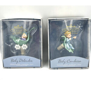 NEW Hallmark Keepsake Ornament Baby Candessa & Delandra -Frostlight Faeries 2002